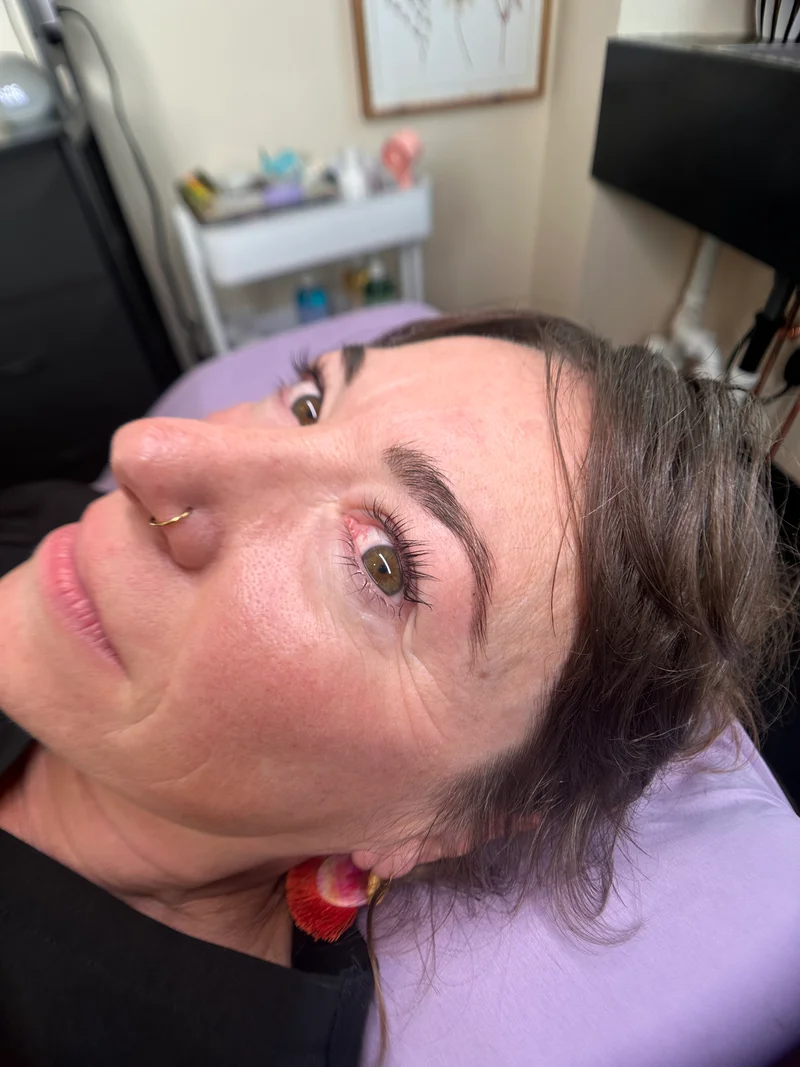 Korean Lash Lift with a black tint